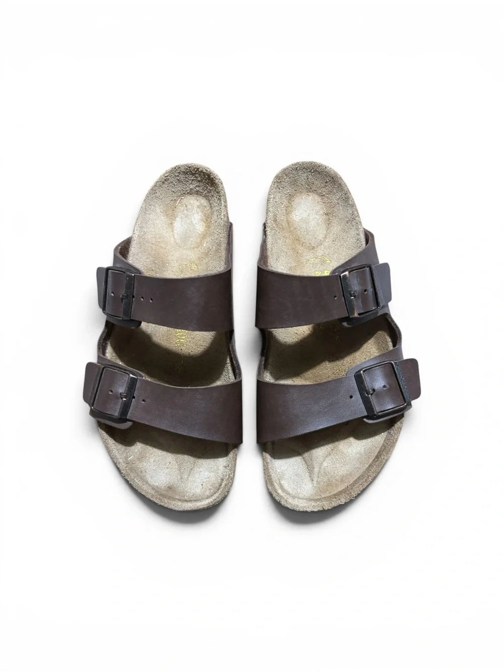 Birkenstock Arizona Dark Brown Birko-Flor Sandals EU 43 US 10-10.5 Germany VGUC